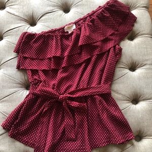 Maeve for Anthropologie one shoulder top